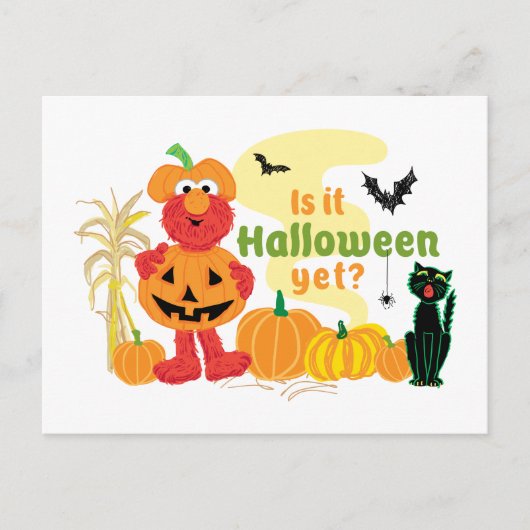 Elmo | Ist es schon Halloween? Postkarte (Vorderseite)