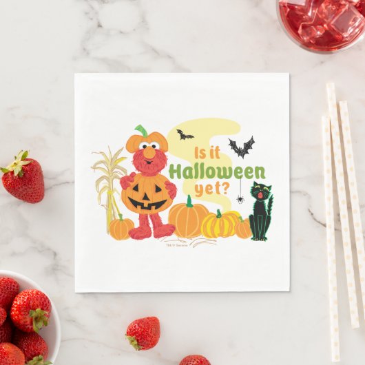 Elmo | Ist es schon Halloween? Serviette (Beispiel)