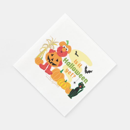 Elmo | Ist es schon Halloween? Serviette (Ecke)