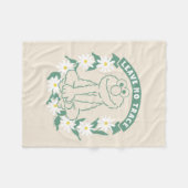 Elmo | Keine Spur floral Graphic Verlassen Fleecedecke (Vorderseite (Horizontal))