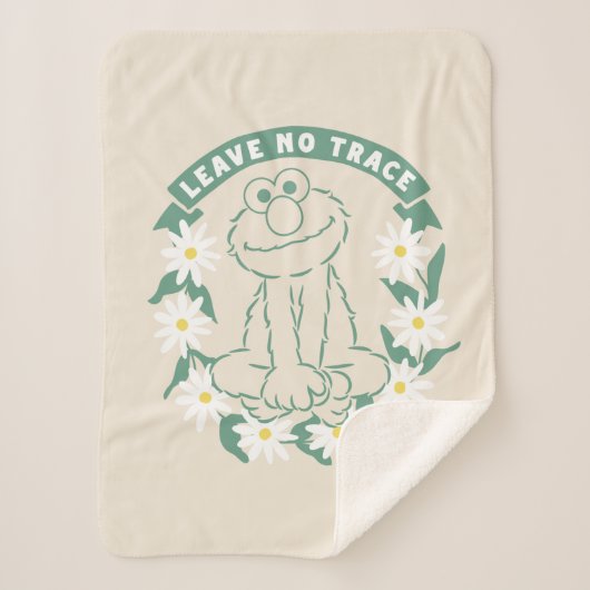 Elmo | Keine Spur floral Graphic Verlassen Sherpadecke (Vorderseite)