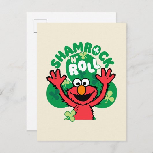 Elmo | Kleeblatt 'N' Roll Postkarte (Vorne/Hinten)