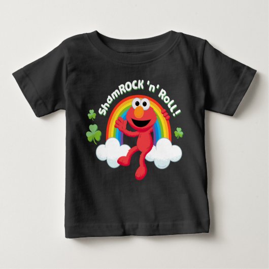 Elmo | Kleeblatt 'n' Roll Rainbow Baby T-shirt (Vorderseite)