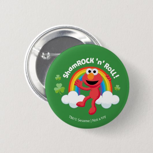 Elmo | Kleeblatt 'n' Roll Rainbow Button (Vorne & Hinten)