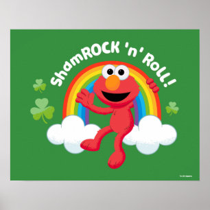 Elmo Kleeblatt 'n' Roll Rainbow Poster