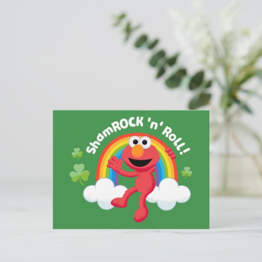 Elmo | Kleeblatt 'n' Roll Rainbow Postkarte (Stehend Vorderseite)