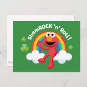 Elmo | Kleeblatt 'n' Roll Rainbow Postkarte (Vorne/Hinten)