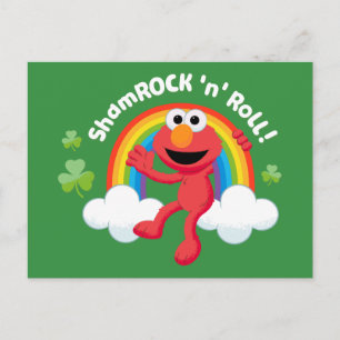 Elmo   Kleeblatt 'n' Roll Rainbow Postkarte