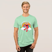 Elmo | Kleeblatt 'n' Roll Rainbow Tri-Blend Shirt (Vorderseite voll)