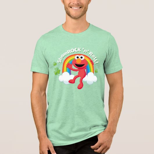 Elmo | Kleeblatt 'n' Roll Rainbow Tri-Blend Shirt (Vorderseite)