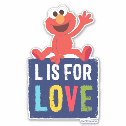 Elmo | L ist für Liebe Aufkleber (Vorderseite)