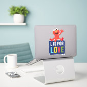 Elmo | L ist für Liebe Aufkleber (Laptop auf Schreibtisch)