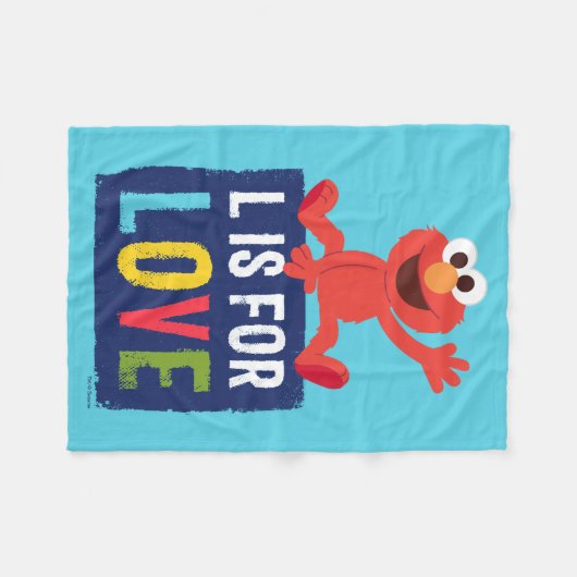 Elmo | L ist für Liebe Fleecedecke (Vorderseite (Horizontal))