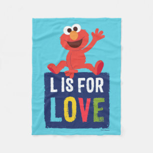 Elmo   L ist für Liebe Fleecedecke