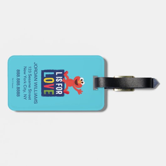 Elmo | L ist für Liebe Gepäckanhänger (Rückseite horizontal)