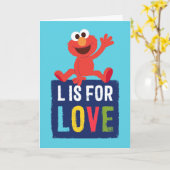 Elmo | L ist für Liebe Karte (Gelbe Blume)