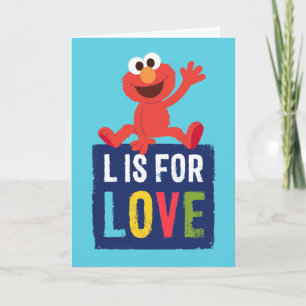 Elmo L ist für Liebe Karte