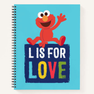 Elmo L ist für Liebe Notizblock