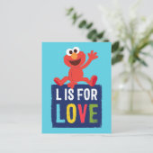 Elmo | L ist für Liebe Postkarte (Stehend Vorderseite)