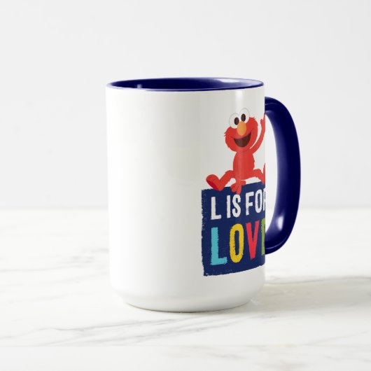Elmo | L ist für Liebe Tasse (VorderseiteRechts)