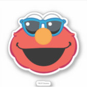 Elmo Lächeln Gesicht mit Sonnenbrille Aufkleber (Vorderseite)