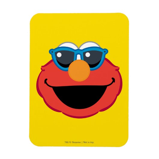 Elmo Lächeln Gesicht mit Sonnenbrille Magnet (Vertikal)