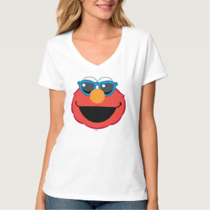 Elmo Lächeln Gesicht mit Sonnenbrille T-Shirt