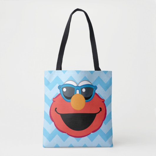 Elmo Lächeln Gesicht mit Sonnenbrille Tasche (Vorderseite)