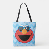 Elmo Lächeln Gesicht mit Sonnenbrille Tasche (Rückseite)