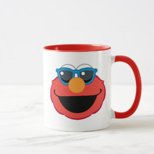 Elmo Lächeln Gesicht mit Sonnenbrille Tasse