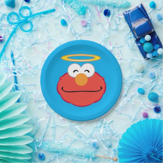 Elmo lächelnd Gesicht mit Halo Pappteller (Party)