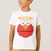 Elmo lächelnd Gesicht mit Halo T-Shirt (Vorderseite)