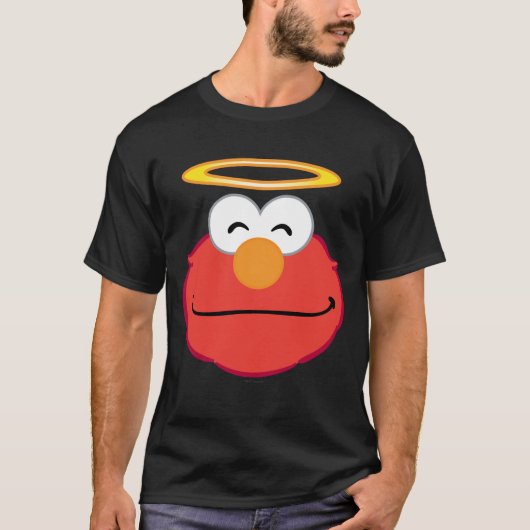 Elmo lächelnd Gesicht mit Halo T-Shirt (Vorderseite)