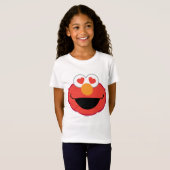 Elmo Lächelndes Gesicht mit herzförmigen Augen T-Shirt (Vorne ganz)