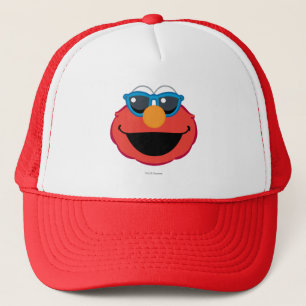 Elmo  Lächelndes Gesicht mit Sonnenbrille Truckerkappe