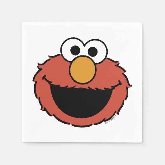 Elmo lächelndes Gesicht Serviette (Vorderseite)