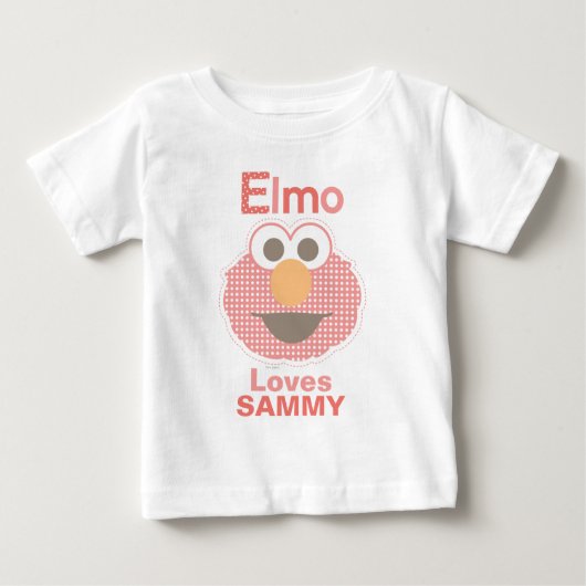 Elmo Lieben You | Name hinzufügen Baby T-shirt (Vorderseite)