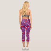Elmo Lieben You Valentine's Day Pattern Capri Leggings (Rückseite)