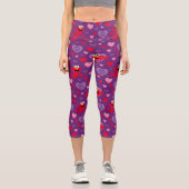 Elmo Lieben You Valentine's Day Pattern Capri Leggings (Vorderseite)