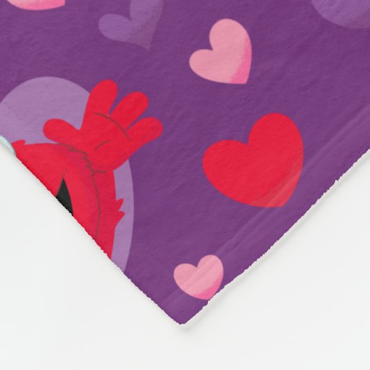 Elmo Lieben You Valentine's Day Pattern Fleecedecke (Ecke)