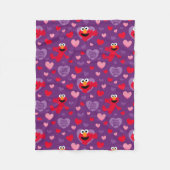 Elmo Lieben You Valentine's Day Pattern Fleecedecke (Vorderseite)