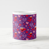 Elmo Lieben You Valentine's Day Pattern Jumbo-Tasse (Vorderseite)