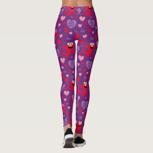 Elmo Lieben You Valentine's Day Pattern Leggings (Rückseite)