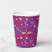 Elmo Lieben You Valentine's Day Pattern Pappbecher (Rechts)