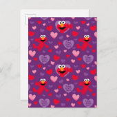 Elmo Lieben You Valentine's Day Pattern Postkarte (Vorne/Hinten)