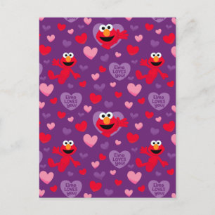 Elmo Lieben You Valentine's Day Pattern Postkarte
