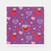 Elmo Lieben You Valentine's Day Pattern Serviette (Vorderseite)