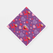 Elmo Lieben You Valentine's Day Pattern Serviette (Ecke)