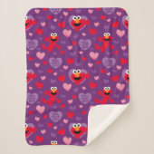 Elmo Lieben You Valentine's Day Pattern Sherpadecke (Vorderseite)