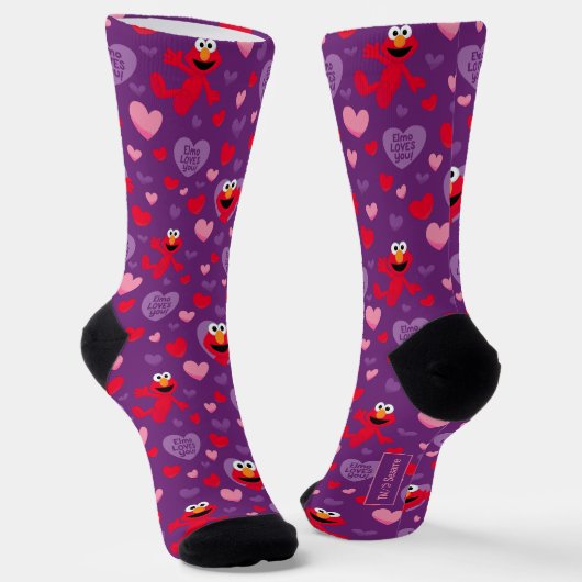Elmo Lieben You Valentine's Day Pattern Socken (Gewinkelt)